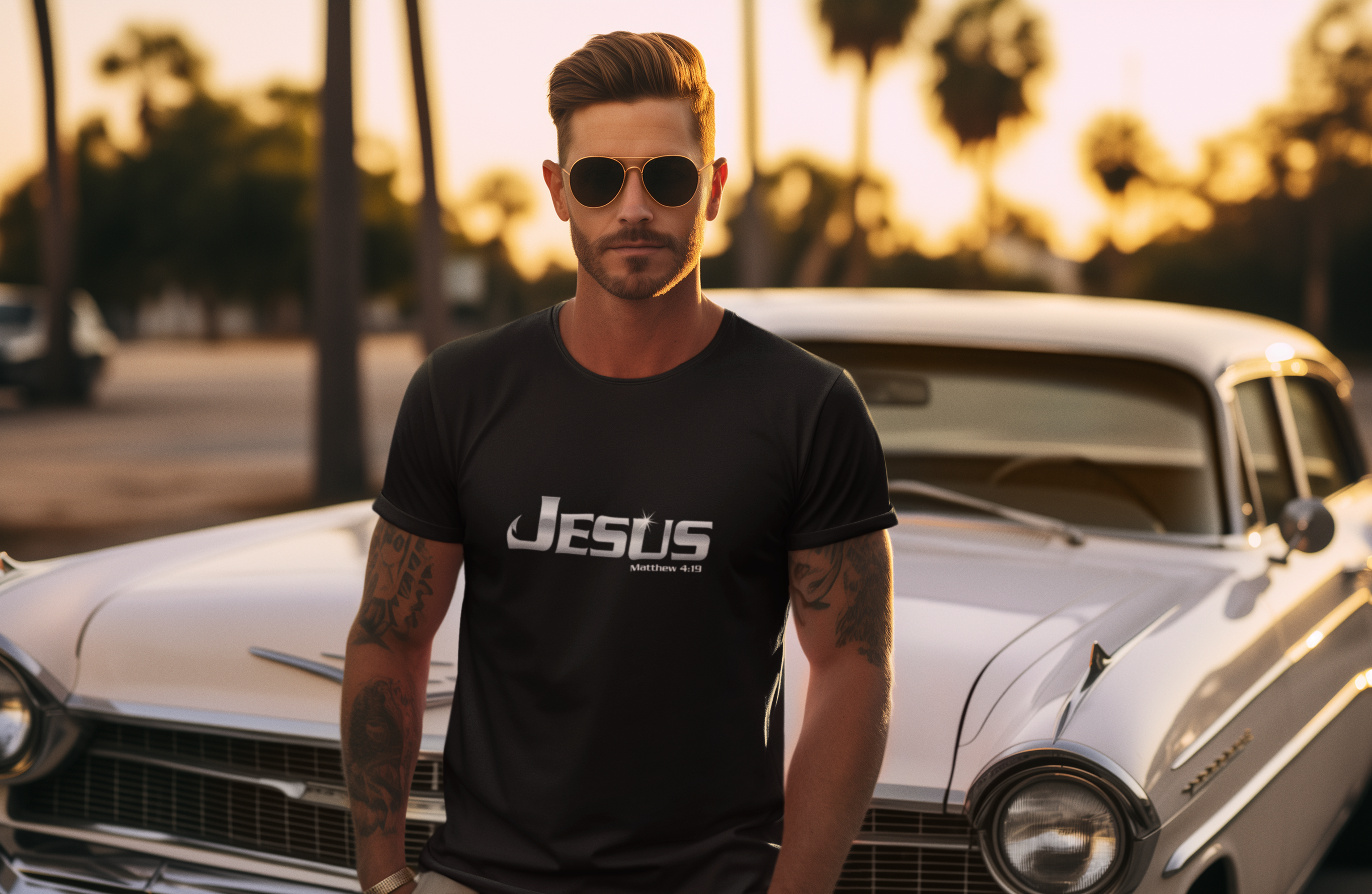Jesus Metallic Logo Tee