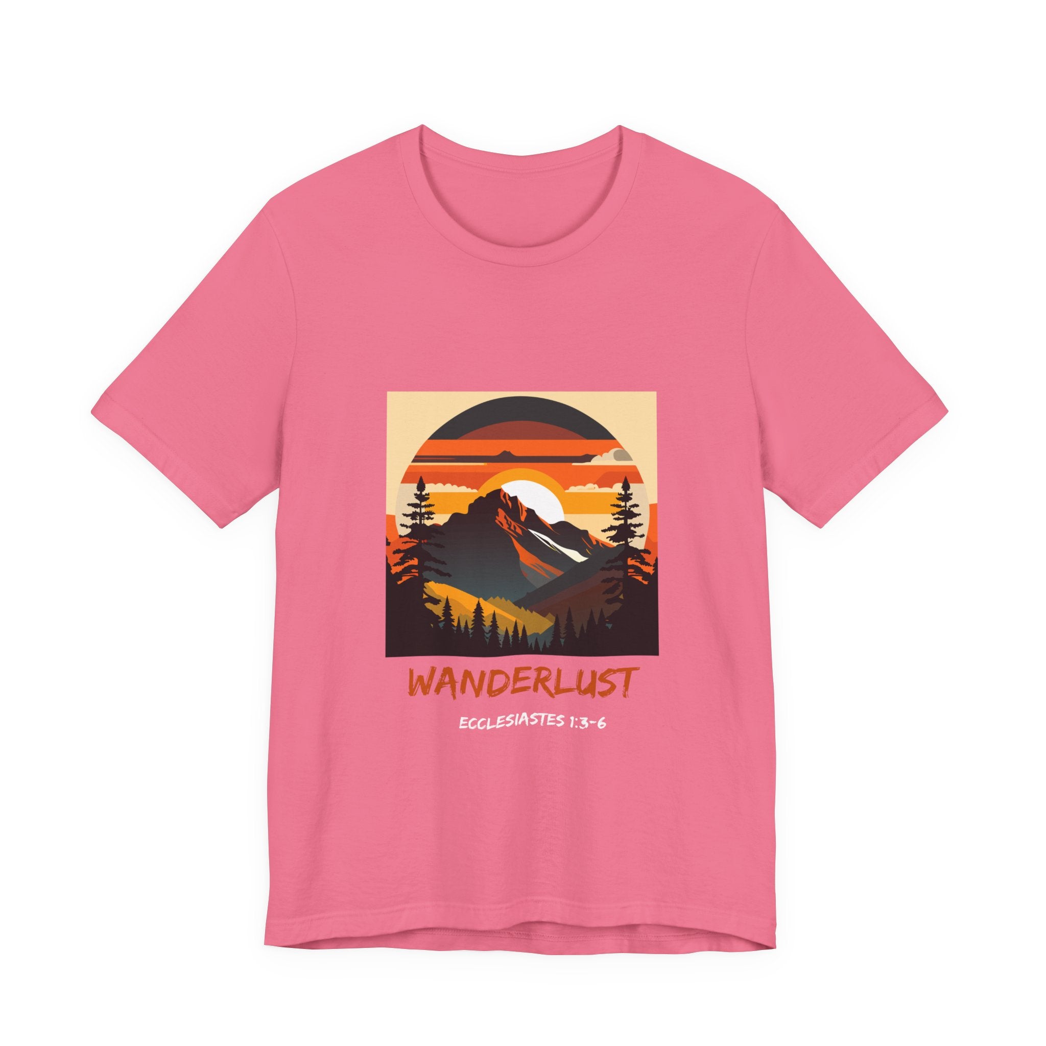 Wanderlust Mountain Tee — Vintage Sunset Adventure T-Shirt
